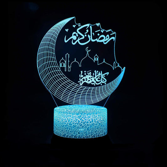 3D Night Light LED Illusion Desk Table Lamp 16 Color V1263-JX-1994