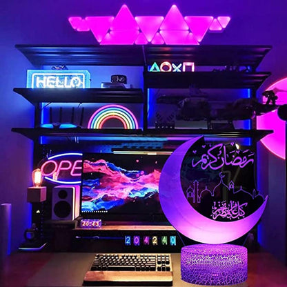 3D Night Light LED Illusion Desk Table Lamp 16 Color V1263-JX-1994