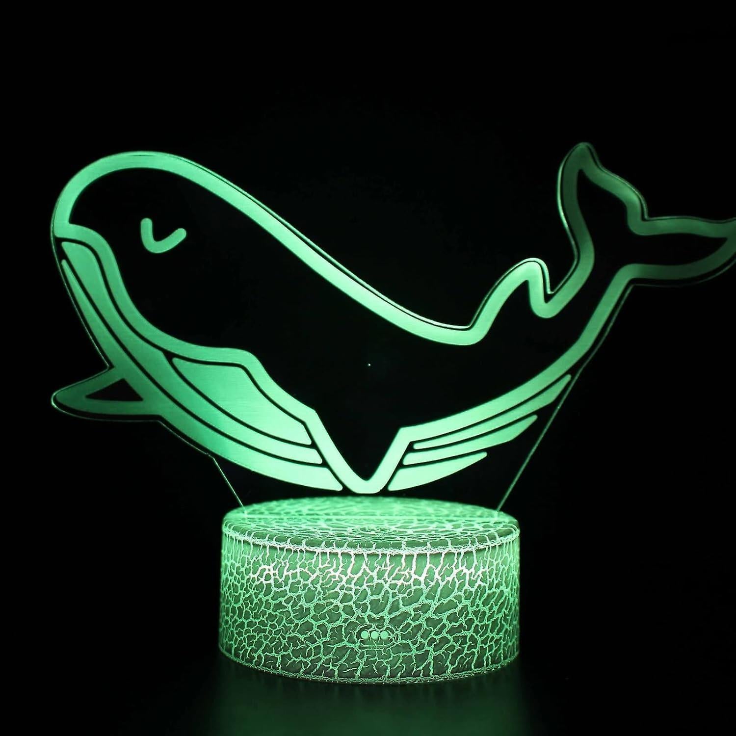 3D Optical Lamp Illusion Night Light Great Whale 3D Table Lamp babies babies Birthday Gift Creative Light V1263-JX-1996