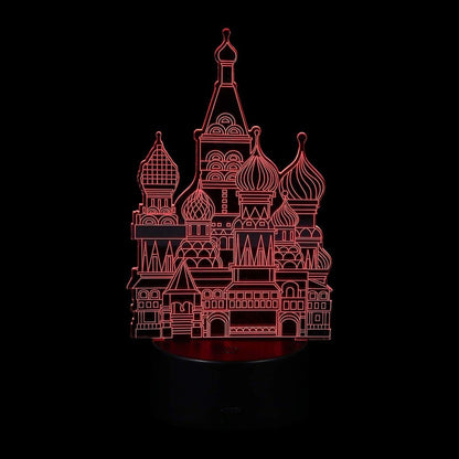 Black Table Decor 1 Set 3D Castle Night Light 3D Optical Illusion Night Lamp Decorative Bedside Light V1263-JX-1997