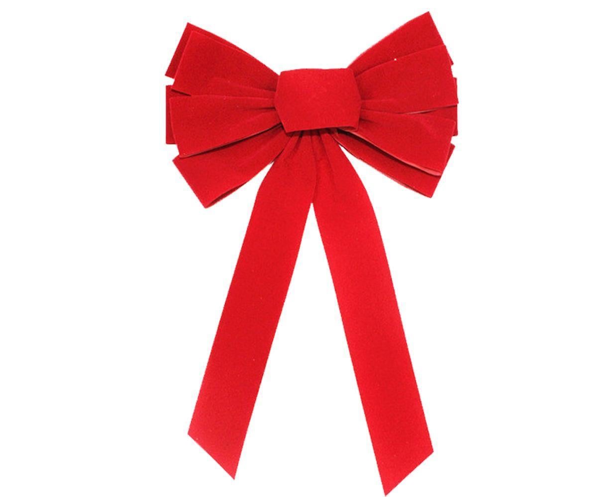 Christmas Decorations, Red Flannelette Christmas Bow V1263-JX-200