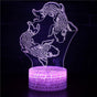 3D Optical Lamp Illusion Night Light Fat Fish 3D Table Lamp babies babies Birthday Gift Creative Light Gift V1263-JX-2006
