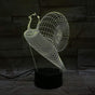 Night Light 3D Snail Night Light Led Touch Switch Decor Table Desk Optical Illusion Lamps 7 Color Changing V1263-JX-2008