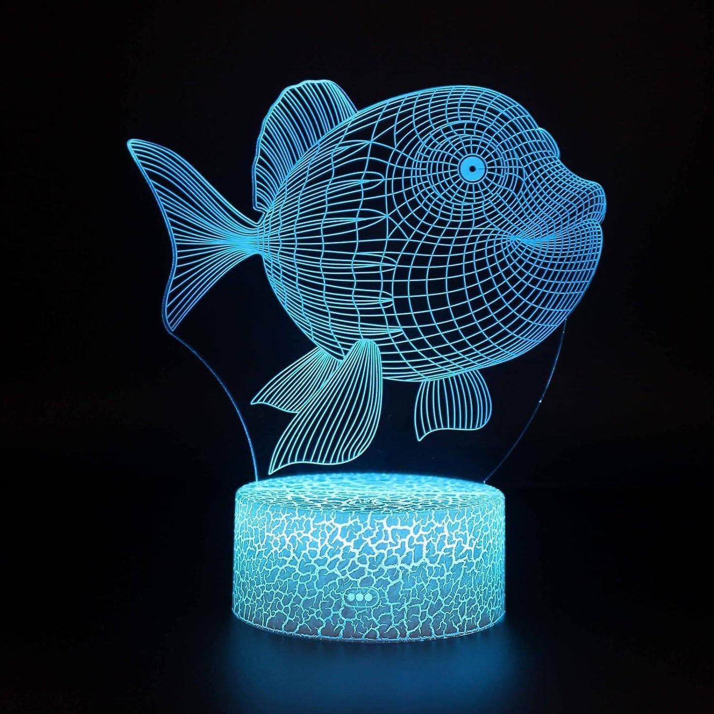 3D Optical Lamp Illusion Night Light Fat Fish 3D Table Lamp babies babies Birthday Gift Creative Light Gift V1263-JX-2009