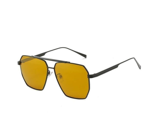 Retro Oversized Square Polarized Sunglasses for Women Men Vintage Double Bridge Shades UV400 Classic Large V1263-JX-201