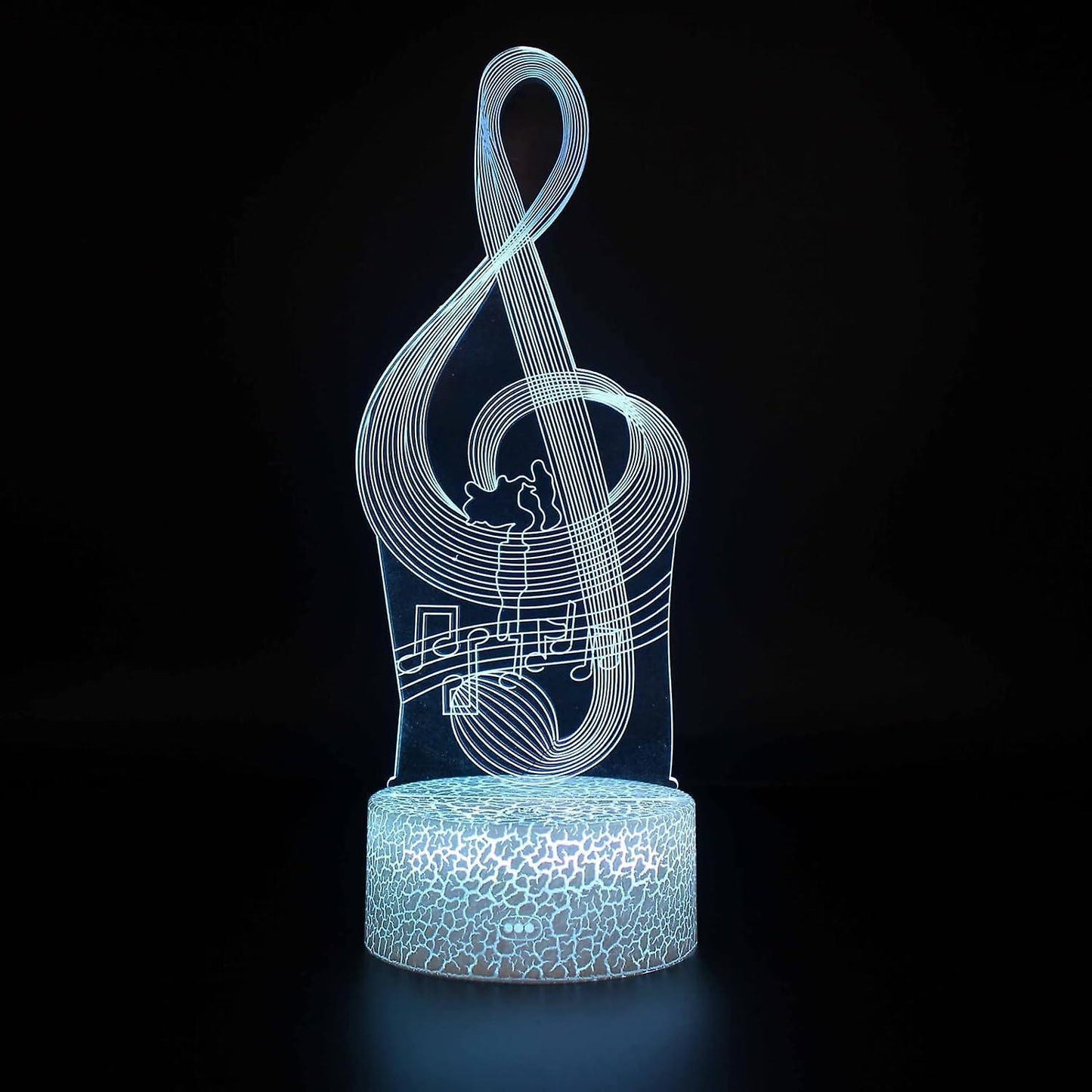 3D Optical Lamp Illusion Night Light Polyphonic Notes 3D Table Lamp babies babies Birthday Gift Creative V1263-JX-2011