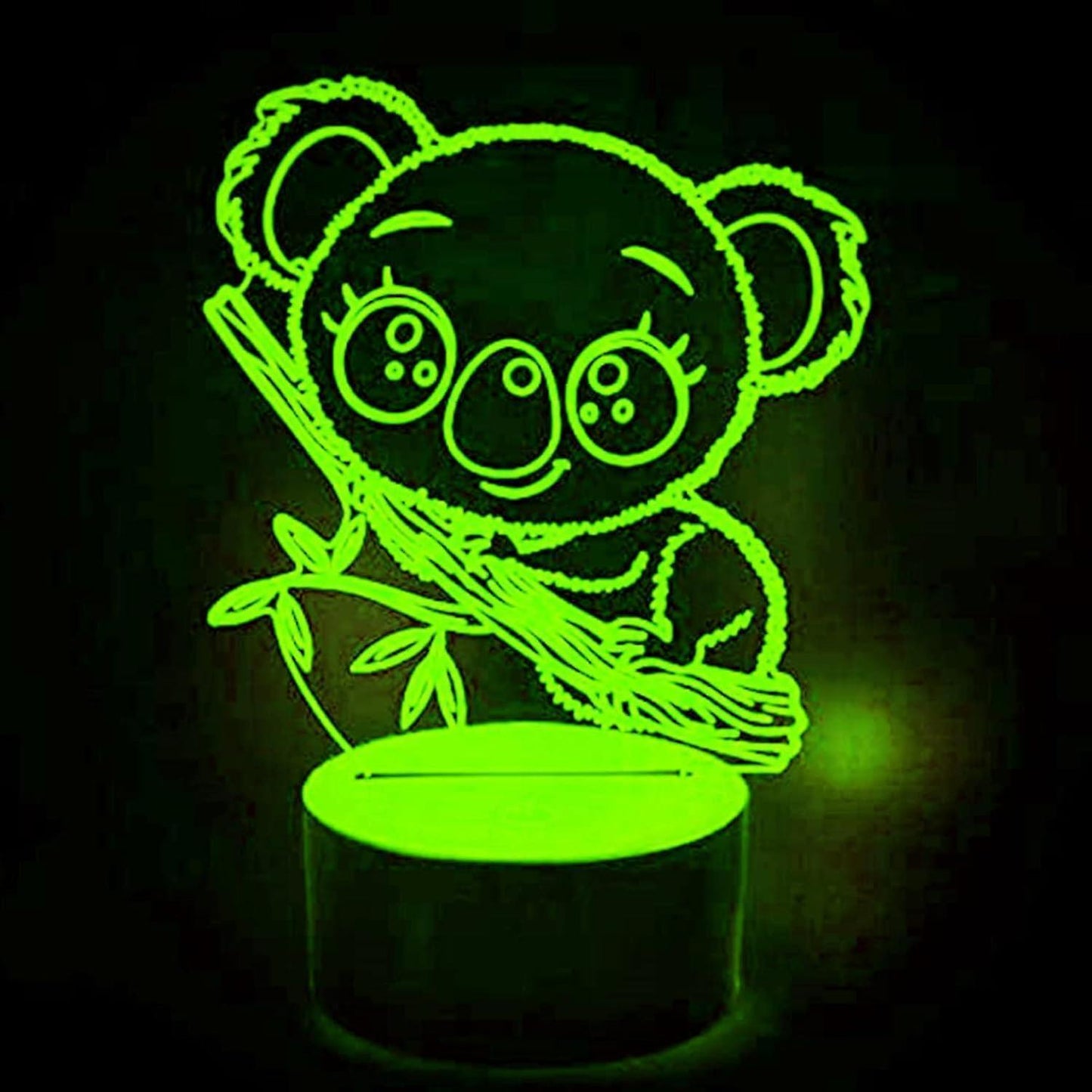 3D Koala Bear Night Light Table Desk Optical Illusion leld Lamps 7 Color Changing Lights LED Table Lamp Xmas V1263-JX-2015