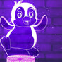 3D Penguin Night Light Table Desk Optical Illusion Lamps 7 Color Changing Lights LED Table Lamp Xmas Home V1263-JX-2019