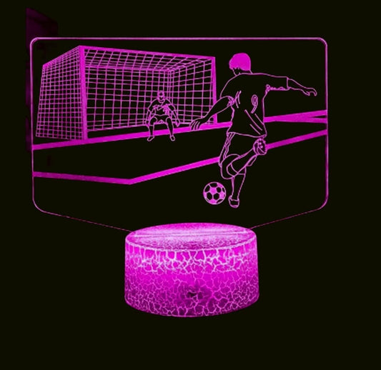 3D Football Soccer Night Light Table Desk Optical Illusion Lamps 16 Color Changing Lights LED Table Lamp Xmas V1263-JX-2020