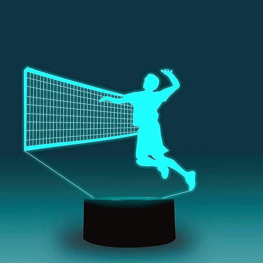3D Volleyball Night Light Table Desk Optical Illusion Lamps 7 Color Changing Lights LED Table Lamp Xmas Home V1263-JX-2022