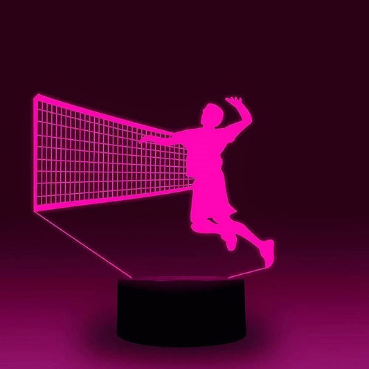 3D Volleyball Night Light Table Desk Optical Illusion Lamps 7 Color Changing Lights LED Table Lamp Xmas Home V1263-JX-2022