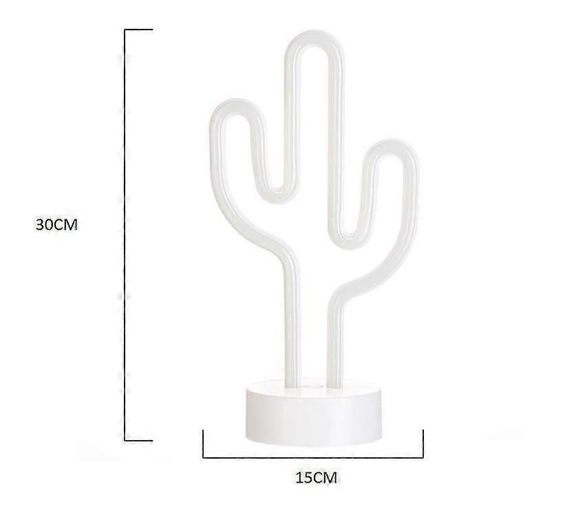 Cactus Neon Sign Night Light Lamp With Holder Base Decorative Marquee Signs Light Battery Operated Wall V1263-JX-2028