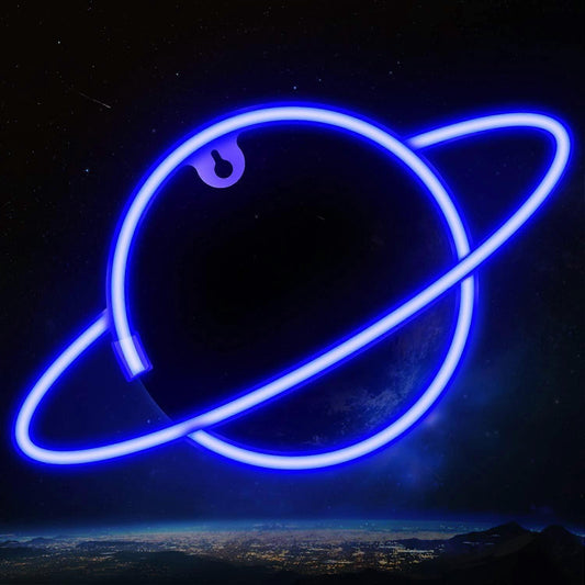 Planet Neon Signs LED Night Light Neon Lights USB Charging/Battery Operated Neon Wall Lights Neon Decorative V1263-JX-2029