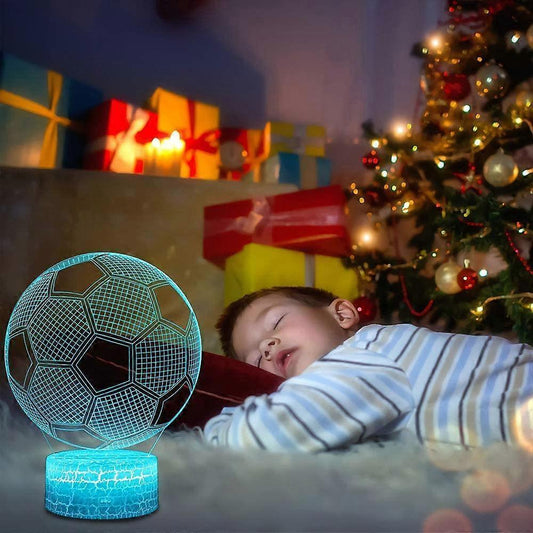 Football 3D Lamp, LED Night Light Illusion Lamps 7 Colors Changing Touch Control USB Optical Desk Lamp, V1263-JX-2030