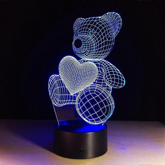 3D Optical Illusion Lamp LED 7 Colors Touch Switch Changing Night Light For Bedroom Home Decoration V1263-JX-2032