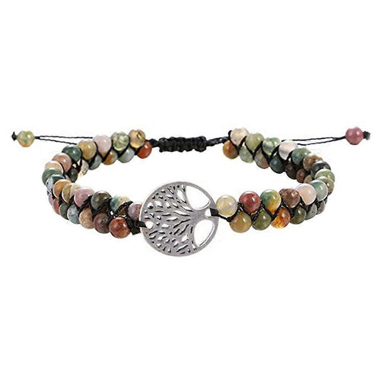 Healing Crystal Bracelets for Women Natural Gemstone Yoga Reiki Chakras Beads Anxiety Tree of Life Lucky V1263-JX-2036