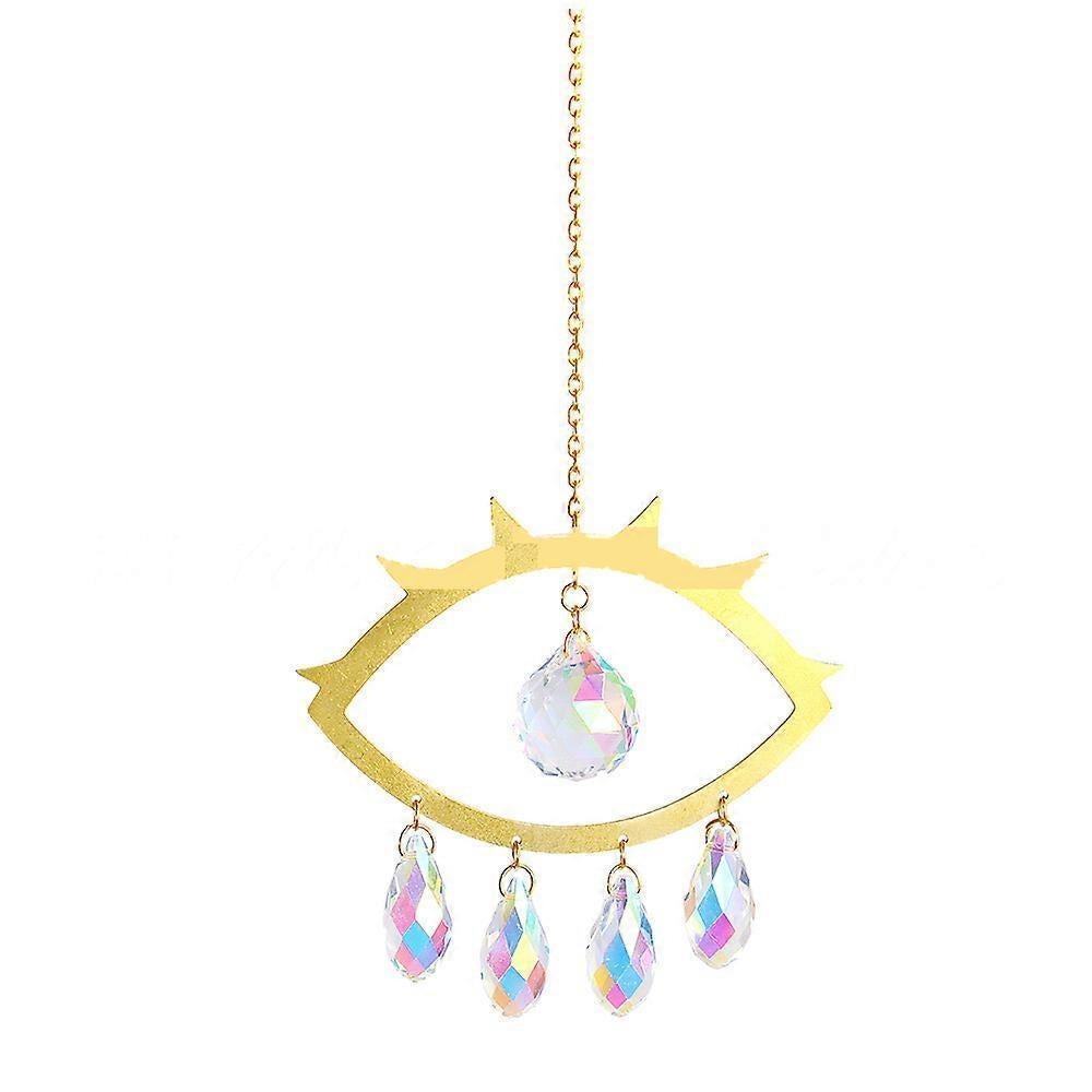 Evil Eye Suncatcher Crystal Light Catcher window curtain home decoration crystal tracery V1263-JX-2039
