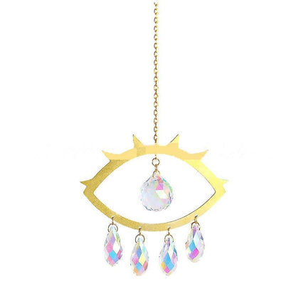 Evil Eye Suncatcher Crystal Light Catcher window curtain home decoration crystal tracery V1263-JX-2039