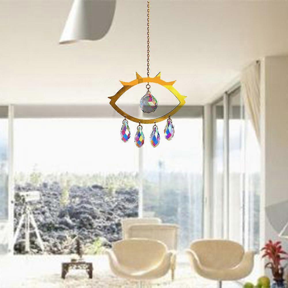 Evil Eye Suncatcher Crystal Light Catcher window curtain home decoration crystal tracery V1263-JX-2039