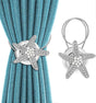Set of 2 crystal hangers with silver padlocks for curtain buckles V1263-JX-2043