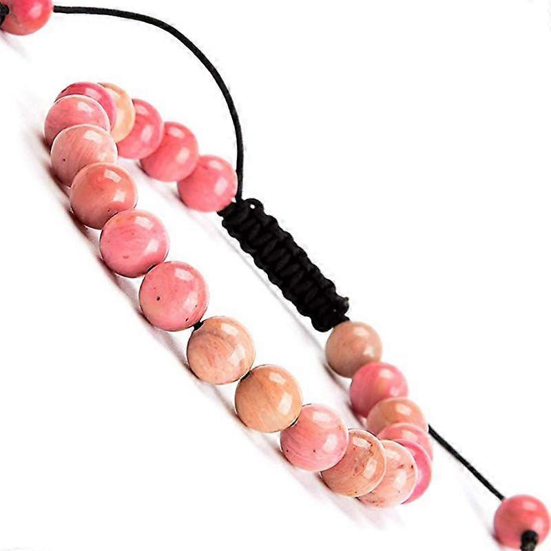 Natural Healing Crystal Gemstone Beads Unisex Adjustable Macrame Bracelets 8mm V1263-JX-2044