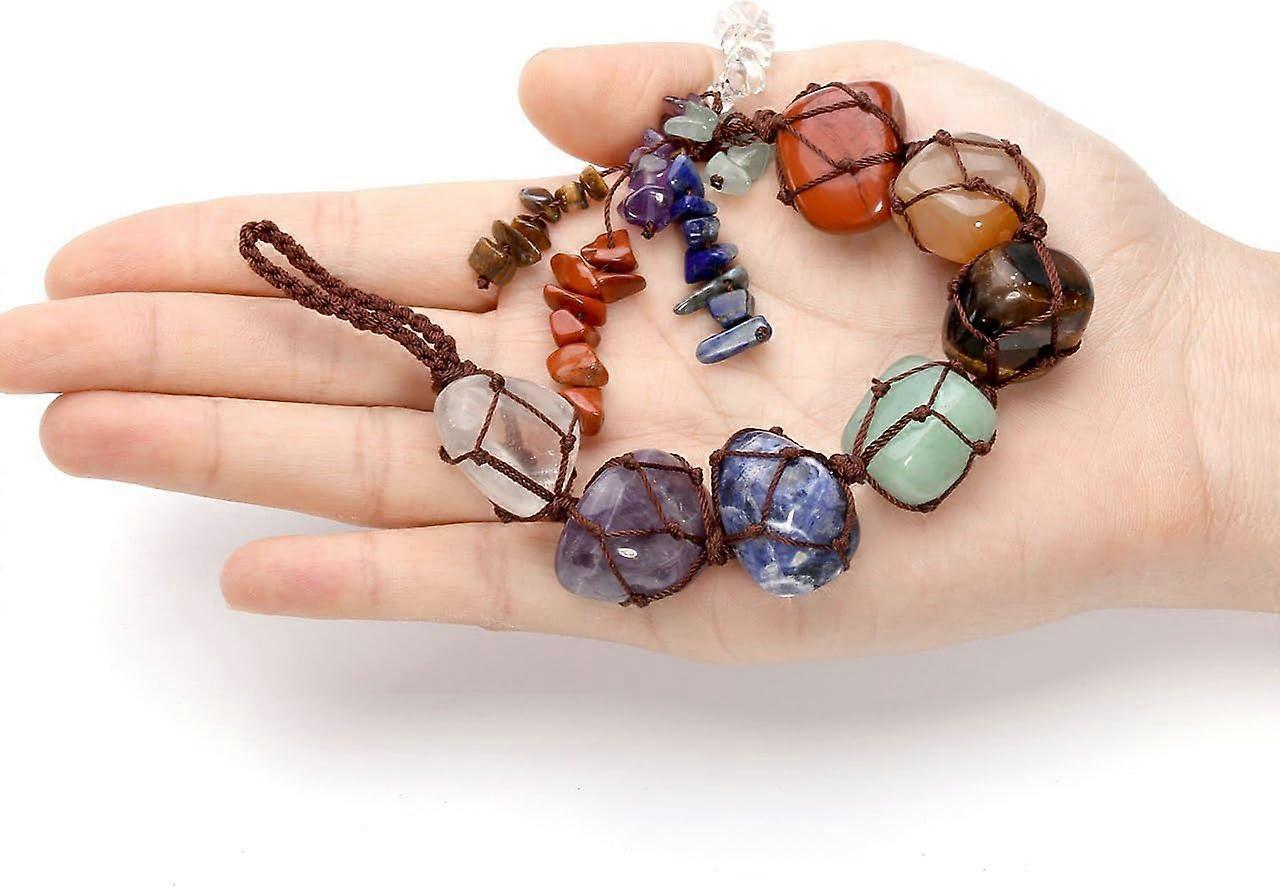 7 Chakra Gemstones Reiki Healing Crystals Hanging Ornament Home Indoor Decoration V1263-JX-2045