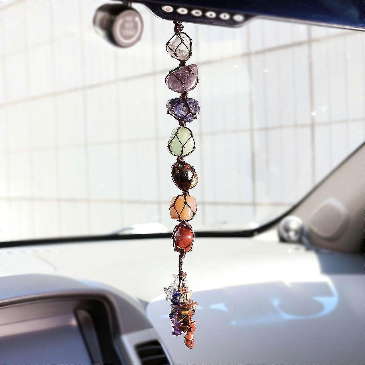 7 Chakra Gemstones Reiki Healing Crystals Hanging Ornament Home Indoor Decoration V1263-JX-2045
