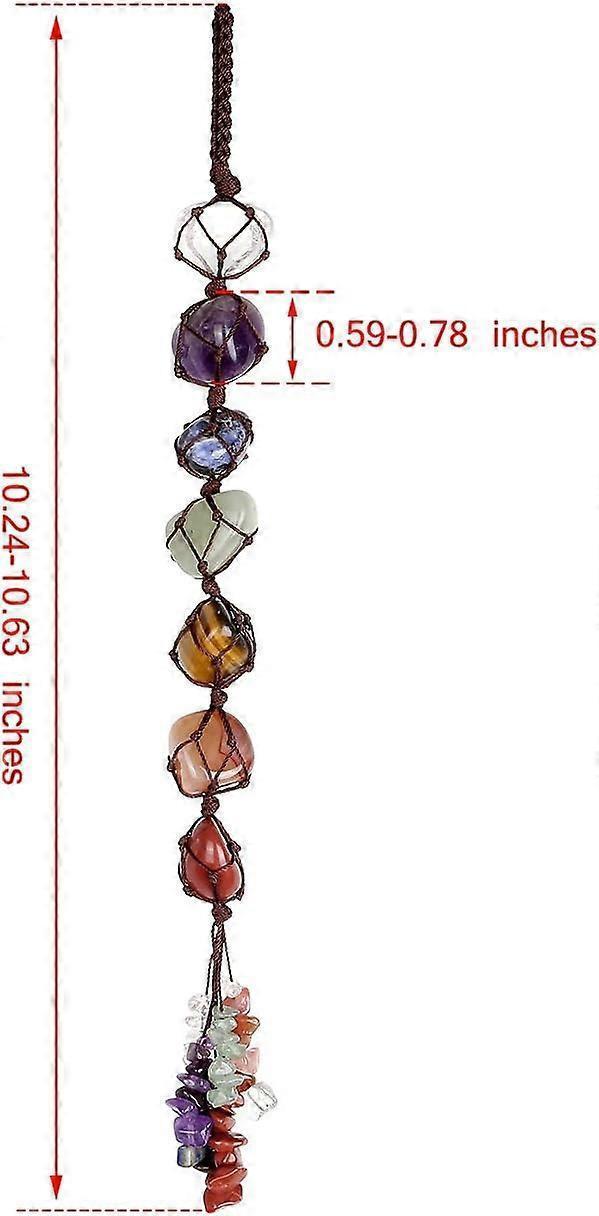 7 Chakra Gemstones Reiki Healing Crystals Hanging Ornament Home Indoor Decoration V1263-JX-2045