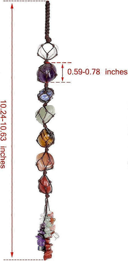 7 Chakra Gemstones Reiki Healing Crystals Hanging Ornament Home Indoor Decoration V1263-JX-2045