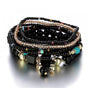 1 Pcs Bohemian Stackable Bead Bracelets, Women's Stretch Multilayer Crystal Beaded Lucky Protection Evil Eye V1263-JX-2046