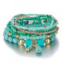 1 Pcs Bohemian Stackable Bead Bracelets, Women's Stretch Multilayer Crystal Beaded Lucky Protection Evil Eye V1263-JX-2048