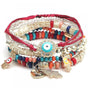 1 Pcs Hand Bracelet Boho Charms Stretch Stackable Bracelet Handmade Multicolor Crystal Beaded Lucky V1263-JX-2051