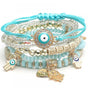 1 Pcs Hand Bracelet Boho Charms Stretch Stackable Bracelet Handmade Multicolor Crystal Beaded Lucky V1263-JX-2052