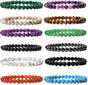 12pcs 6mm Gemstone Beaded Bracelets For Women Tiny Crushed Stone Crystal Bracelet Beaded V1263-JX-2053