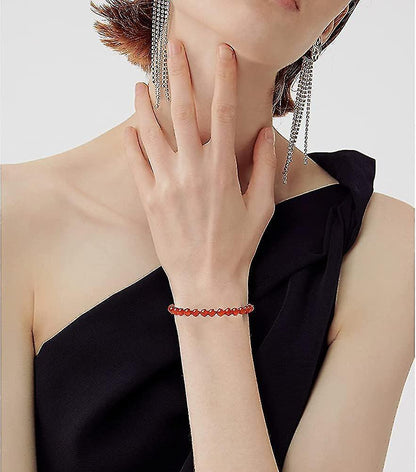 12pcs 6mm Gemstone Beaded Bracelets For Women Tiny Crushed Stone Crystal Bracelet Beaded V1263-JX-2053