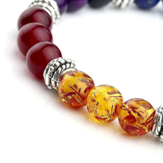 7 Chakra Crystals Gemstones Healing Beads Bracelet Women Natural Stone Yoga Reiki Balancing Mala Meditation V1263-JX-2069