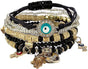 Bohemian Stretch Beads Bracelets Multilayer Evil Eye Hamsa Hand Bracelet Boho Charms Stretch Stackable V1263-JX-2072