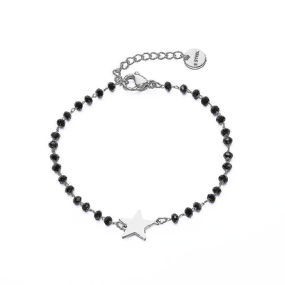 Crystal Beads Chain Bracelet(steel-star) V1263-JX-2077