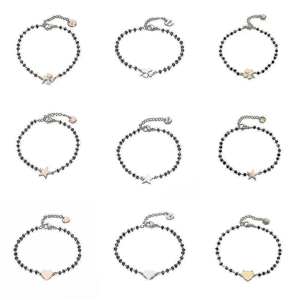 Crystal Beads Chain Bracelet(steel-star) V1263-JX-2077