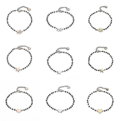 Crystal Beads Chain Bracelet(steel-star) V1263-JX-2077