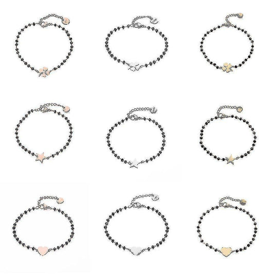 Crystal Beads Chain Bracelet(steel-star) V1263-JX-2077