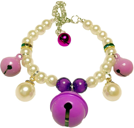 Crystal Pearls Dog Necklace Jewelry With Bling Fashion Heart Rhinestones For Pets Cats Puppy Girl Teacup V1263-JX-2078