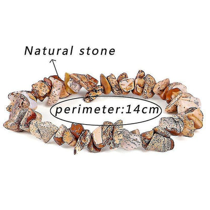 Irregular Natural Crystals Chakras Stone Bracelet Beads Bracelets Yellow Crystals Clear V1263-JX-2088