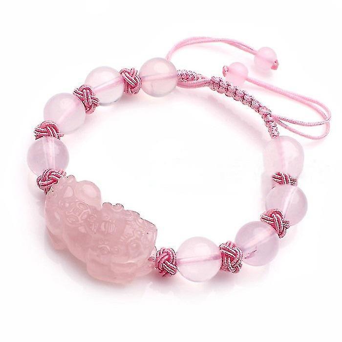 Pink Women's Bracelet Natural Pink Crystal Bracelet V1263-JX-2102