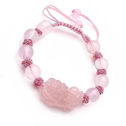 Pink Women's Bracelet Natural Pink Crystal Bracelet V1263-JX-2102