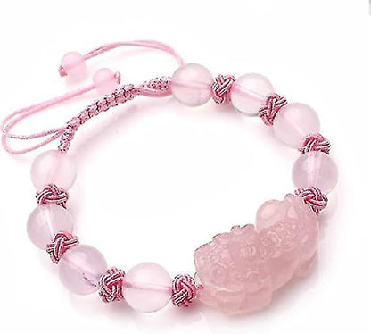 Pink Women's Bracelet Natural Pink Crystal Bracelet V1263-JX-2102