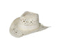 Straw Hat Ventilated Hollow Round Collapsible Western Cowboy Beach Hat Photo Props-Warm White V1263-JX-211