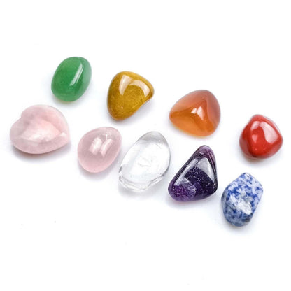 Seven Chakra Stones Colorful Set Amethyst Agate Jade Love Crystal Chakra Crafts V1263-JX-2111