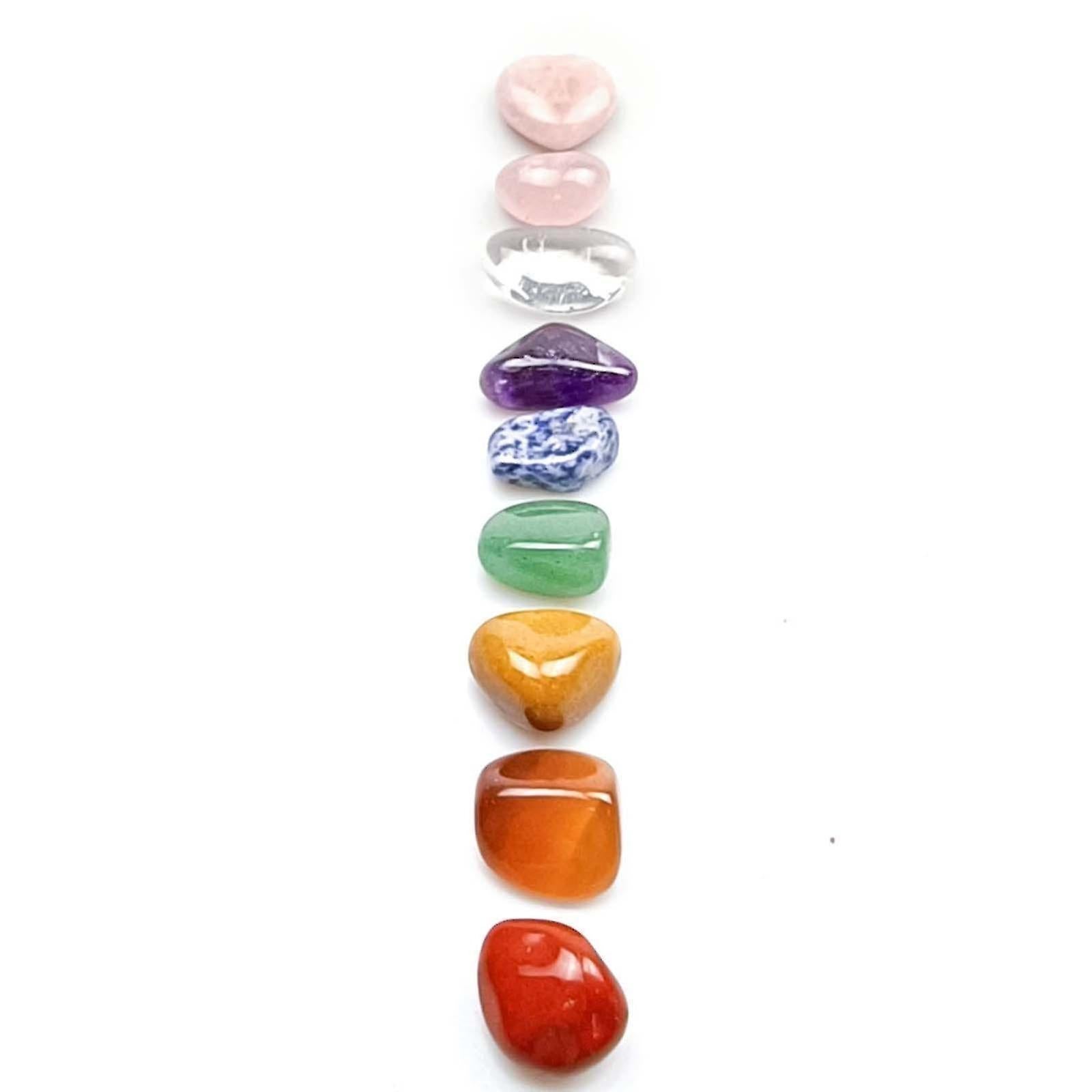 Seven Chakra Stones Colorful Set Amethyst Agate Jade Love Crystal Chakra Crafts V1263-JX-2111