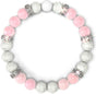 Women's Rose Quartz Bracelet Rose Quartz Crystal + White Lava Aromatherapy Crystal Stone V1263-JX-2121